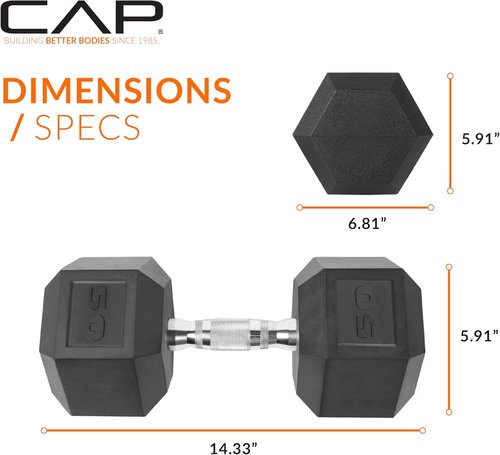 CAP Barbell Coated Dumbbells - Versatile Weight Options in Pairs & Sets for Home Workouts
