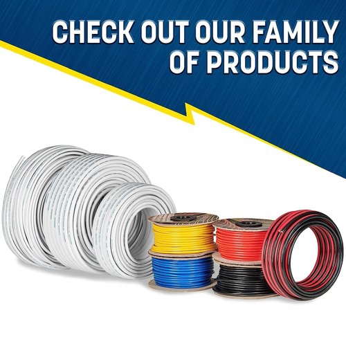 GS Power 100 Ft Duplex Marine Wire - 18 Gauge Oxygen-Free Tinned Copper Electrical Cable for Boats & RVs