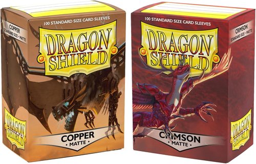 Dragon Shield | Premium Copper & Crimson TCG Sleeves - 2X 100 CT | Smooth & Tough Protection for Pokémon, Flesh & Blood, One Piece & Magic The Gathering
