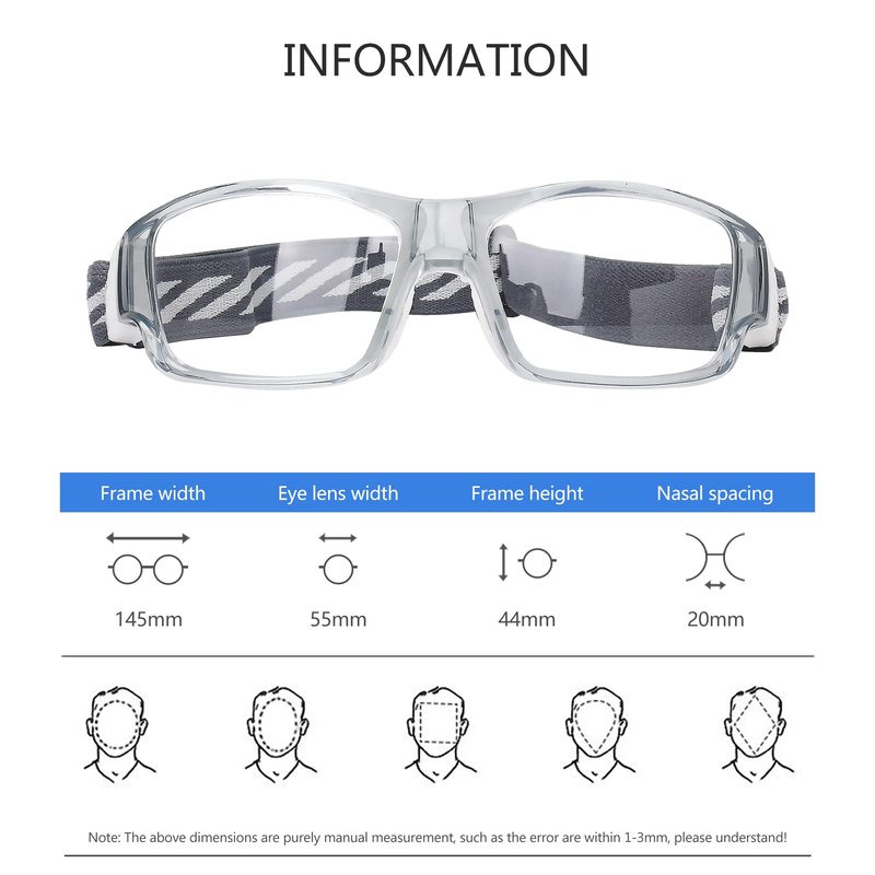 SooGree Sports Goggles Glasses for Men Womens,Racquetball Basketball Football Soccer Protective Eyewear Sport Eyeglasses with Shock Absorption