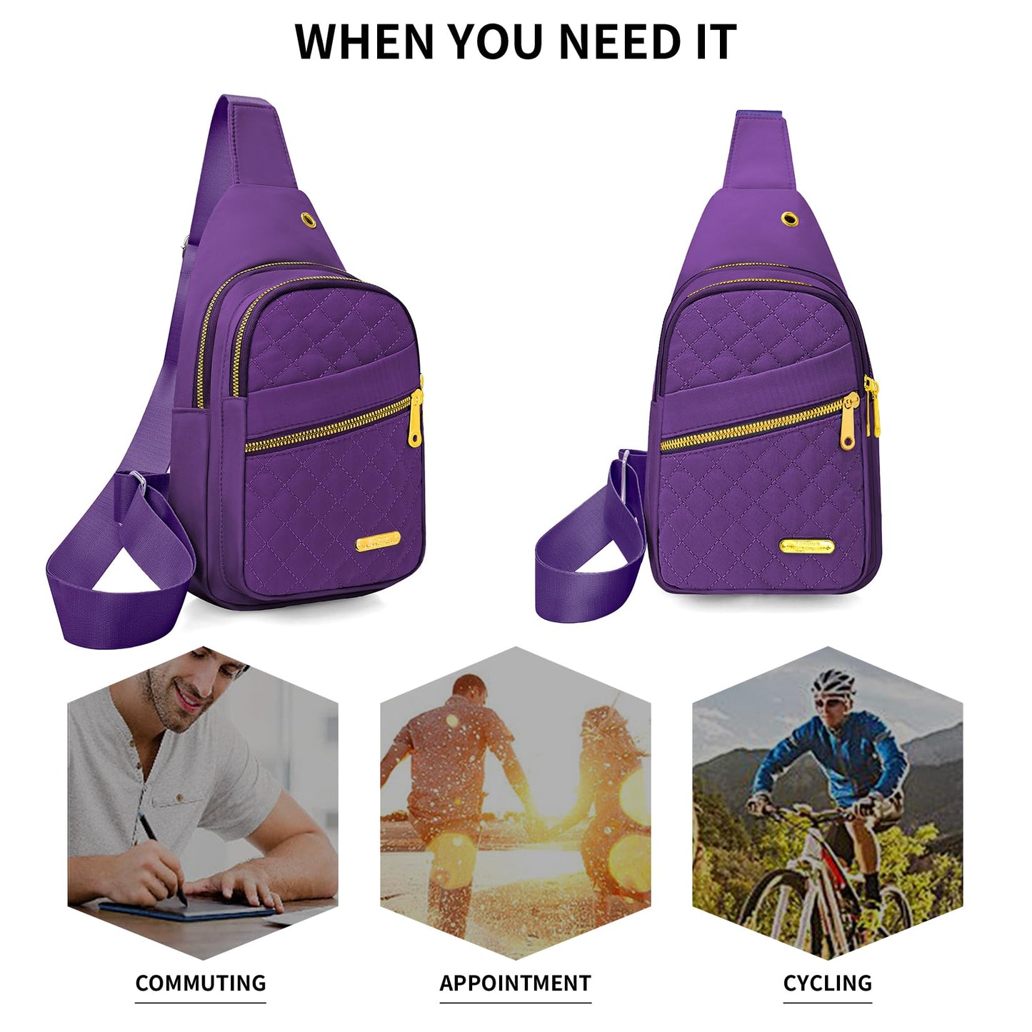 Aisijimo Small Sling Bag For Women Men Casual Crossbody Sling Backpack