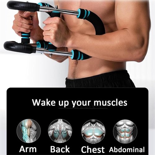 Arm Trainer, Adjustable 20-110lbs Chest Workout Eauipment, Portable Arm and Chest MuscleTrainer, Gorilla Bar for Chest Workout, Upper Body Workout Equipment for Men and Women