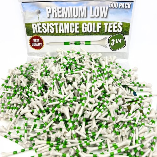Against The Grain 500 Pack Plastic Golf Tees Bulk (3-1/4") Best Unbreakable Golf Tees for Men & Women – Premium Golf Ball Tees for Golf Drivers Reusable Plastic Tees