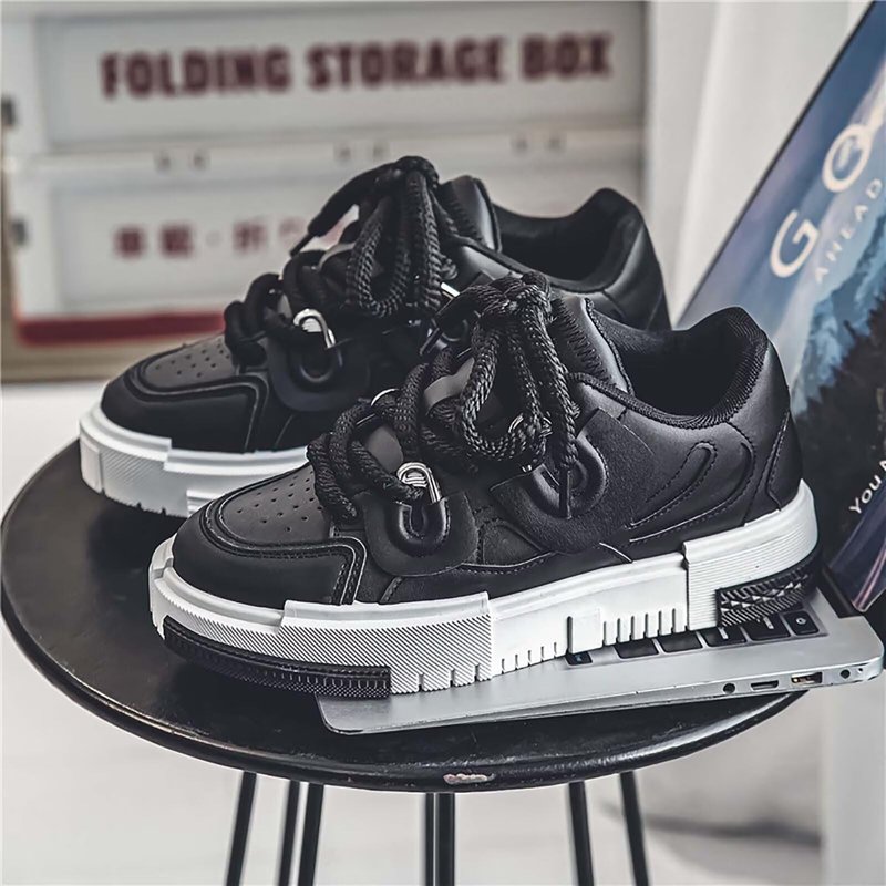 TERBOFIN Men's Walking Shoes Fashion Casual Sneakers Skate Shoes Black