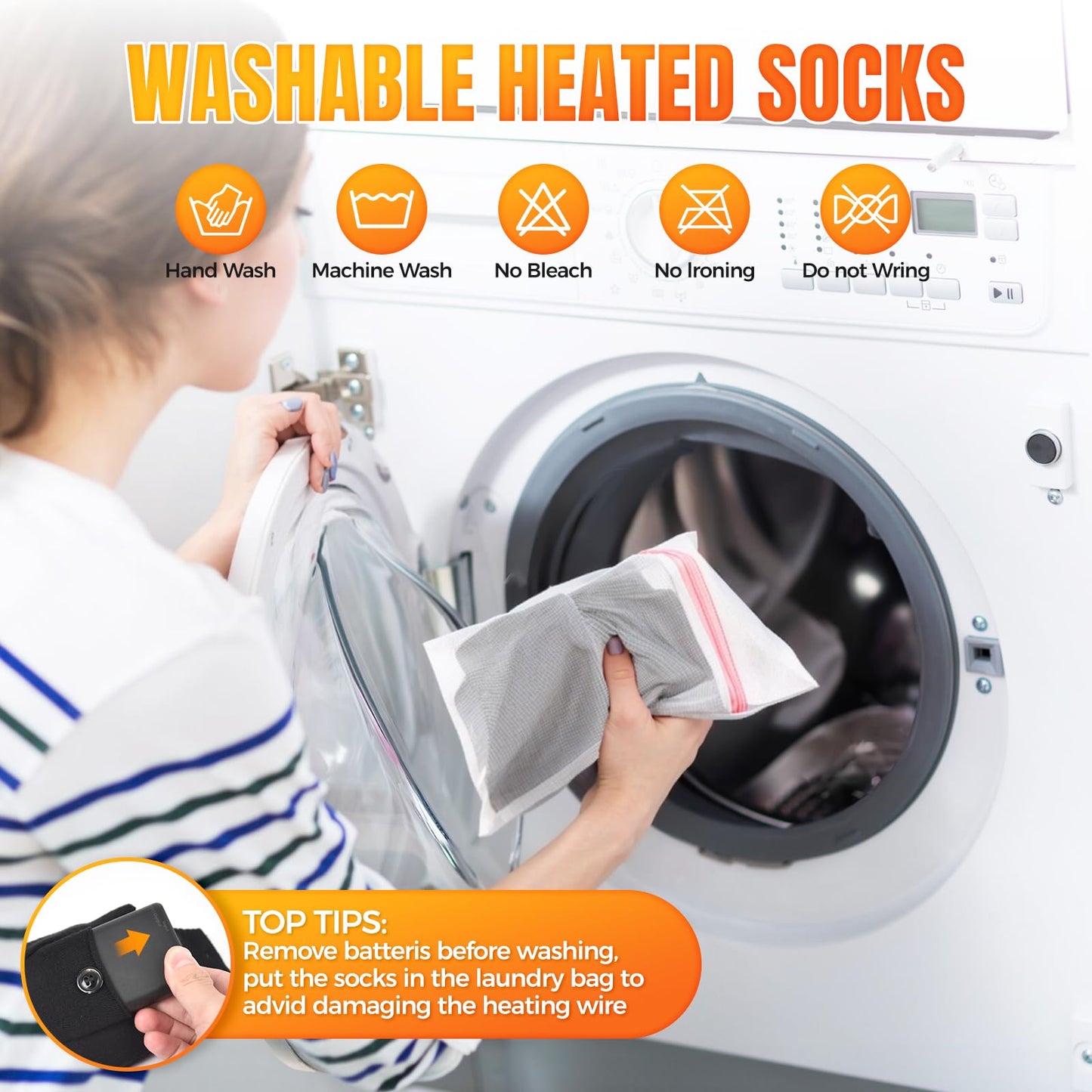 Starines 8000mAh Heated Socks for Men Women,APP Control Rechargeable Battery Electric Socks,Heating Foot Warmers Up to 13H Valentine's White Elephant Gift for Outdoor Winter Work Ski Hiking Hunting
