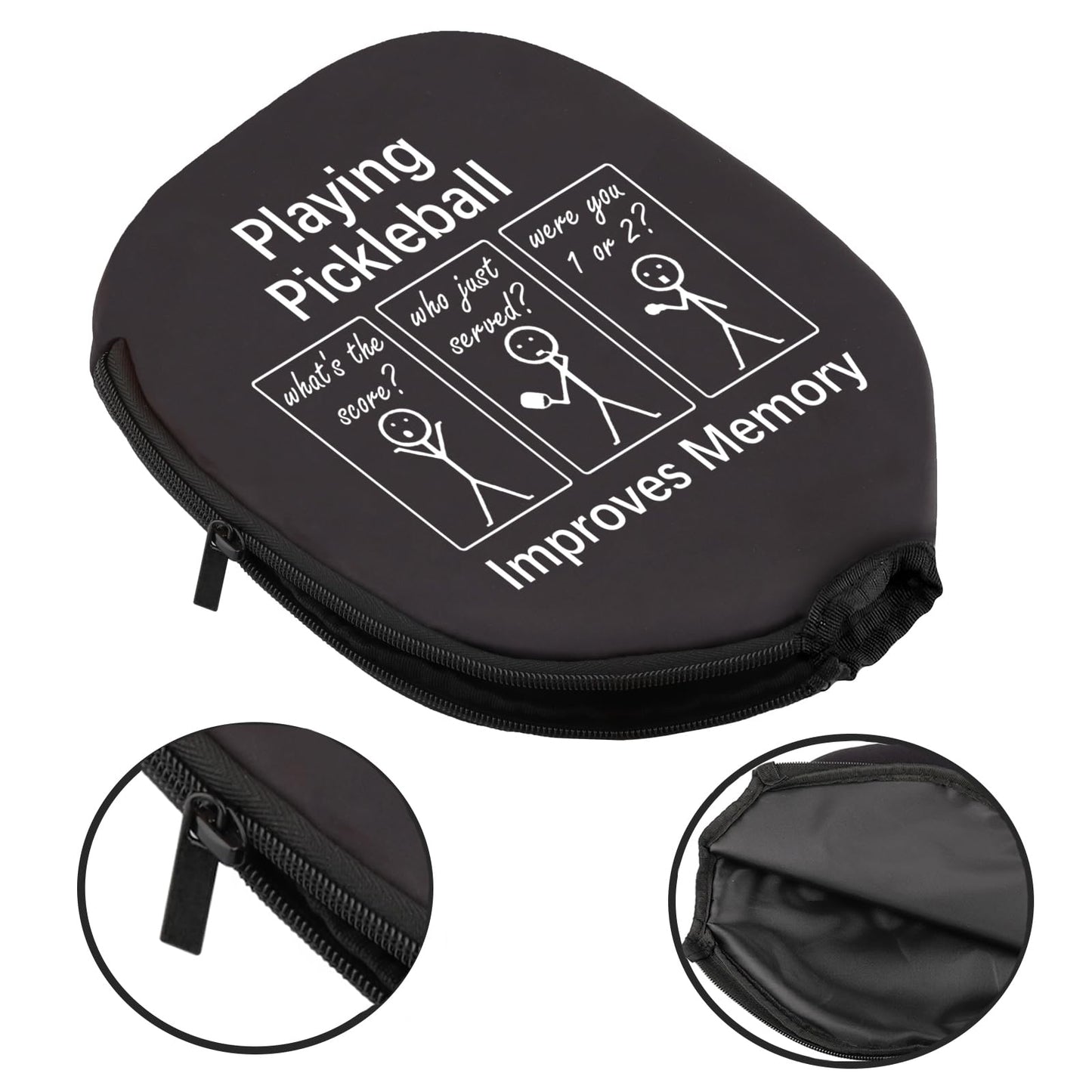 PWHAOO 2PC Funny Pickleball Paddle Pouch Gift Pickleball Paddle Protector Impeccable Gift For Pickleball Players & Fans (Playing Pickleball Paddle)