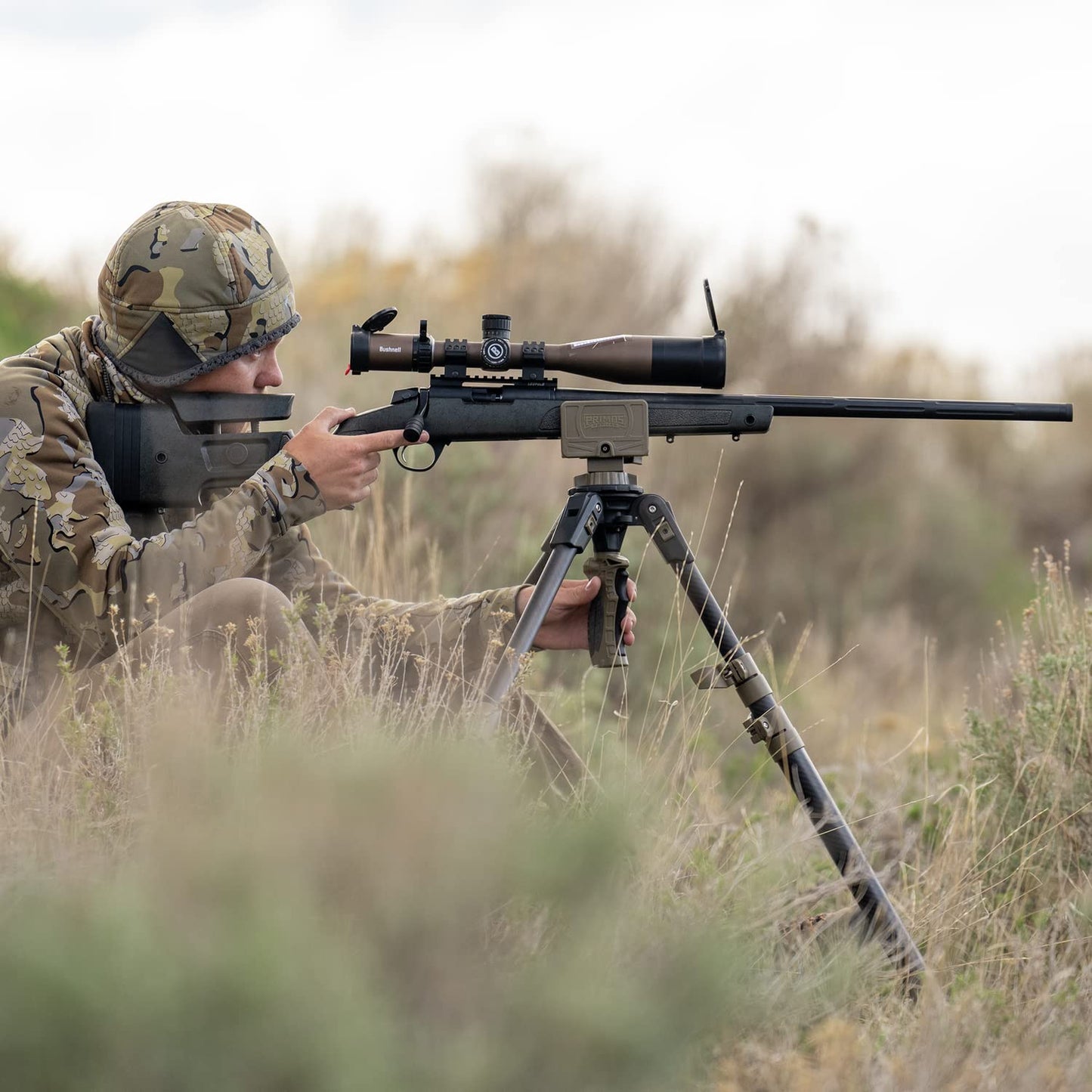 Primos Hunting Trigger Stick Apex Carbon Fiber Shooting Rest Tripod - Stable Rifle Mount for Shooting Long Range, One Handed Easy Adjustment with Trigger System