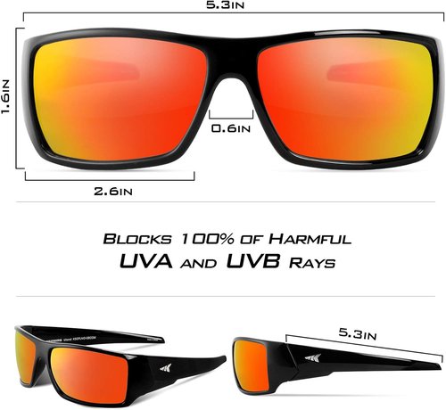KastKing Iditarod Polarized Sport Sunglasses - Protective Lens Coating for Fishing, Driving & Cycling
