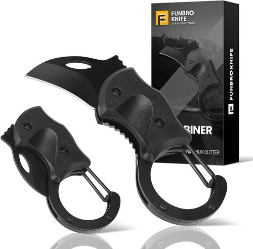 FUNBRO Small Pocket Knife - Keychain Box Cutter with 1.34-Inch Blade | Mini EDC Folding Knife for Everyday Carry
