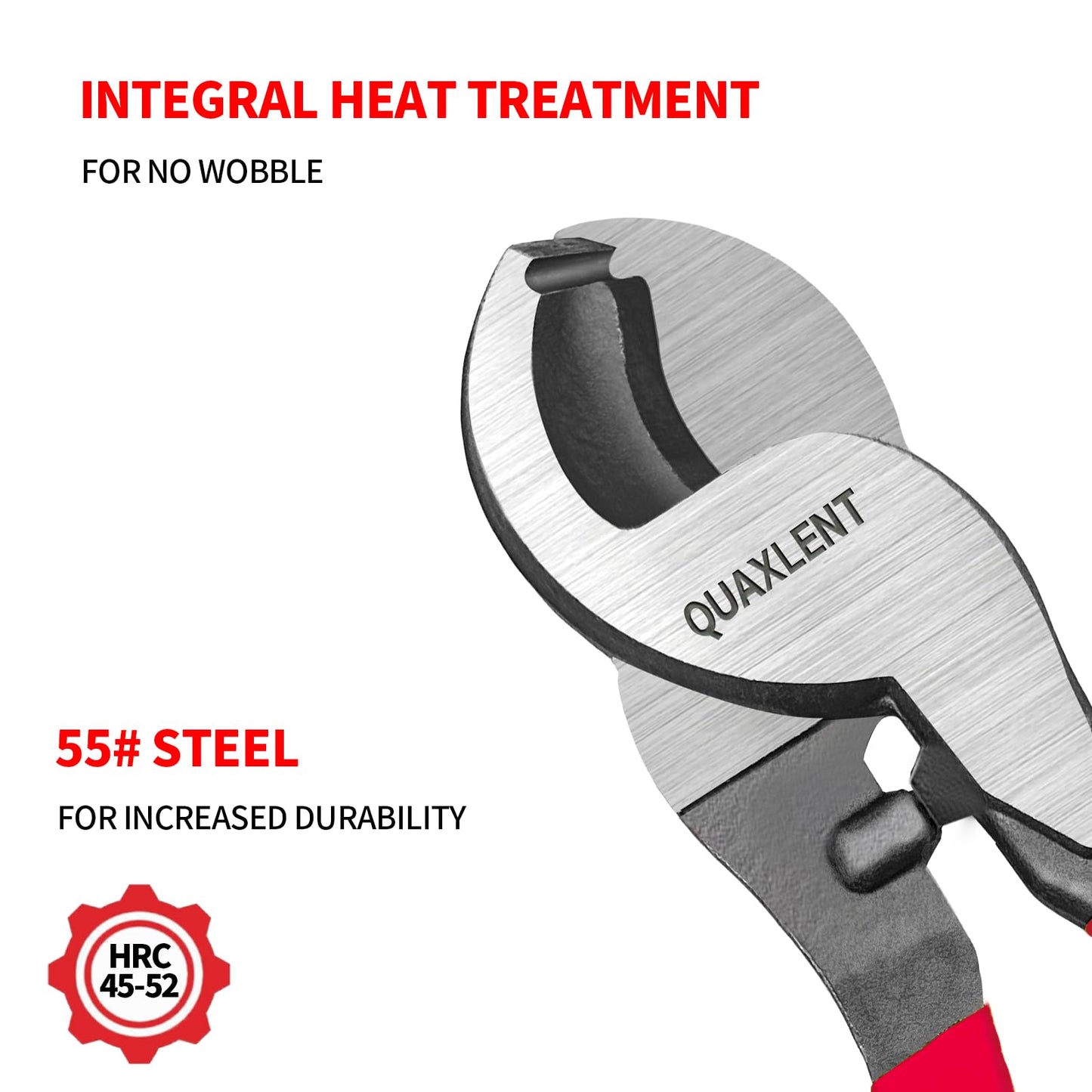 QUAXLENT 10 Inch Large Cable Cutter Heavy Duty High Leverage Big Wire Cutting Plier Tool for 4/0 Aluminum 2/0 Soft Copper and 100PR 24AWG Comm Cable, Blue