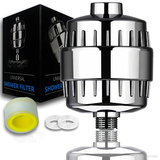 NZZZUEU 20-Stage Showerhead Filter for Hard Water Heavy Metals and Sediments， Reduces Dry Skin, Dandruff and Eczema - Improves Skin, Hair and Nails - High Output Filtered Shower Head, Consistent Flow