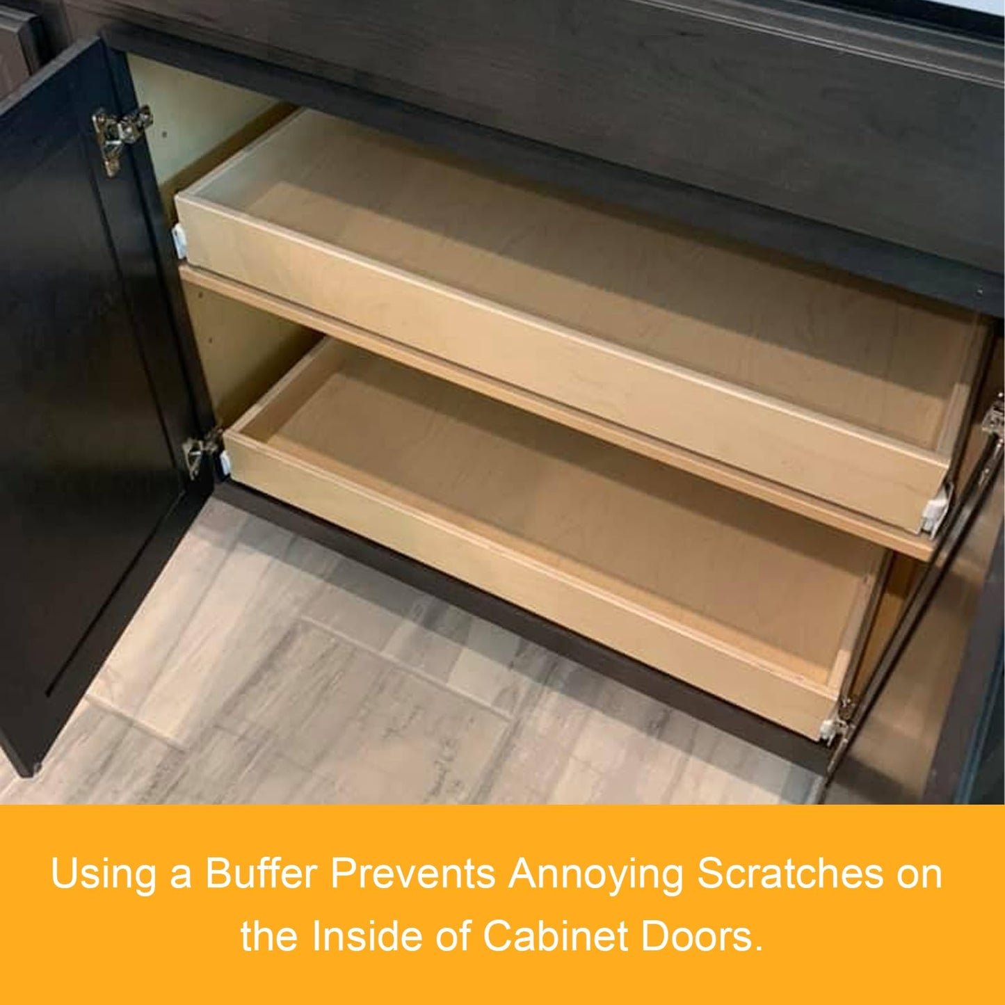 15 Pcs Plastic Cabinet Drawer Bumpers, Drawers Slide Spacers, Hardware Furniture Drawer Slide Bumper for Roll Out Shelves, Pull Out Shelf for Pantry, Cabinets Sliding Door Hardware