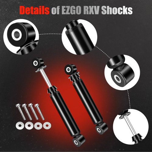 EZGO RXV Rear Shocks Golf Cart Shocks Absorbers Fit for EZGO RXV 2008-2014.5 Gas & Electric OEM 603637 611724 (2 Pack)