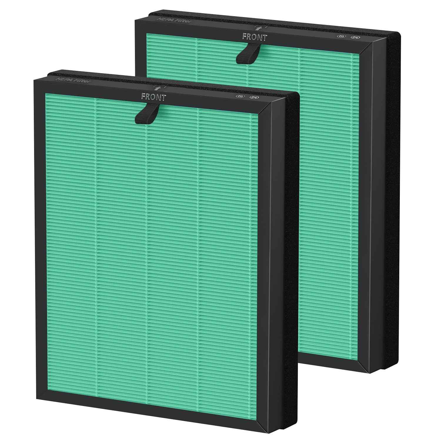MKD05 Air Filter Replacement Compatible with AROEVE MKD05 Air Purifier, 4-in-1 High-Efficiency HEPA Filter, True HEPA Filter with Activated Carbon Filter, 2 Pack (MKD05-Green-Pet-2Pack)
