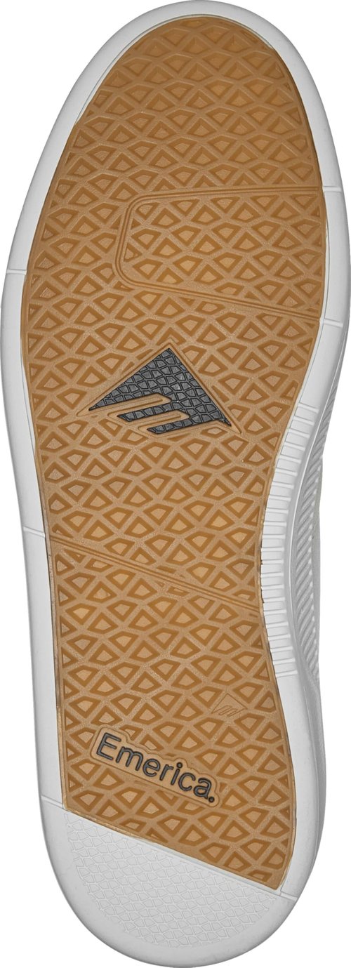 Emerica Romero Laced – Classic Lacing, Vulcanized Durability, Cushioned Feel, Everyday Skate Tan/Navy