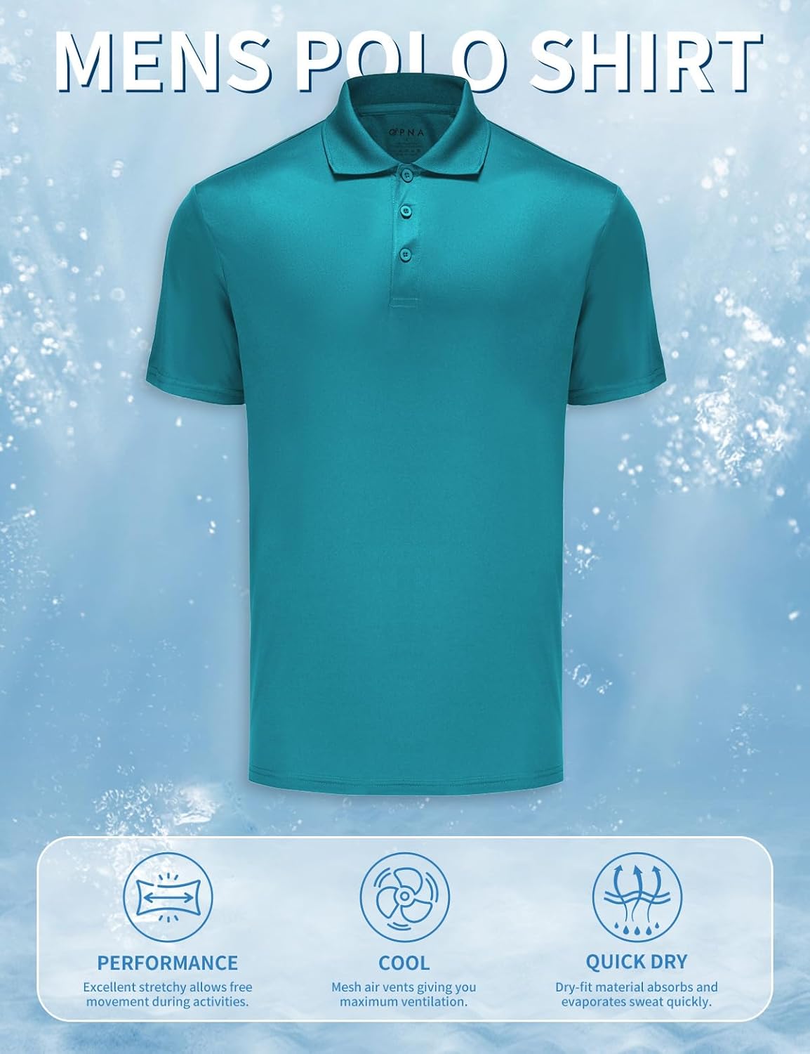 Skiennix Golf Polos for Men - Dry Fit Short Sleeve Shirts in Regular & Big/Tall Sizes