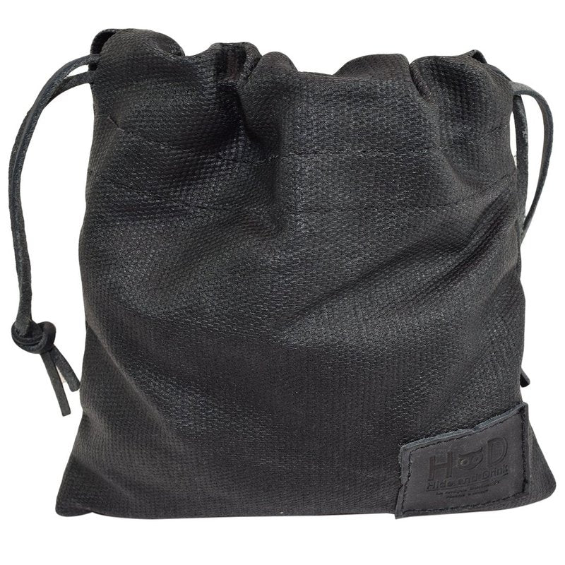 Hide & Drink, Golf Valuables Field Pouch Handmade from Waxed Canvas (Charcoal Black)