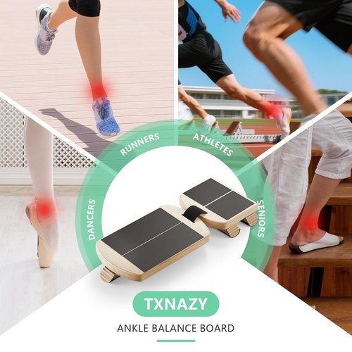 Ankle Balance Board Foot Strengthener with Adjustable Shape Balance Rods for Enhancing Ankle Strength, Posture Correction, and Stability Training (burlywood)