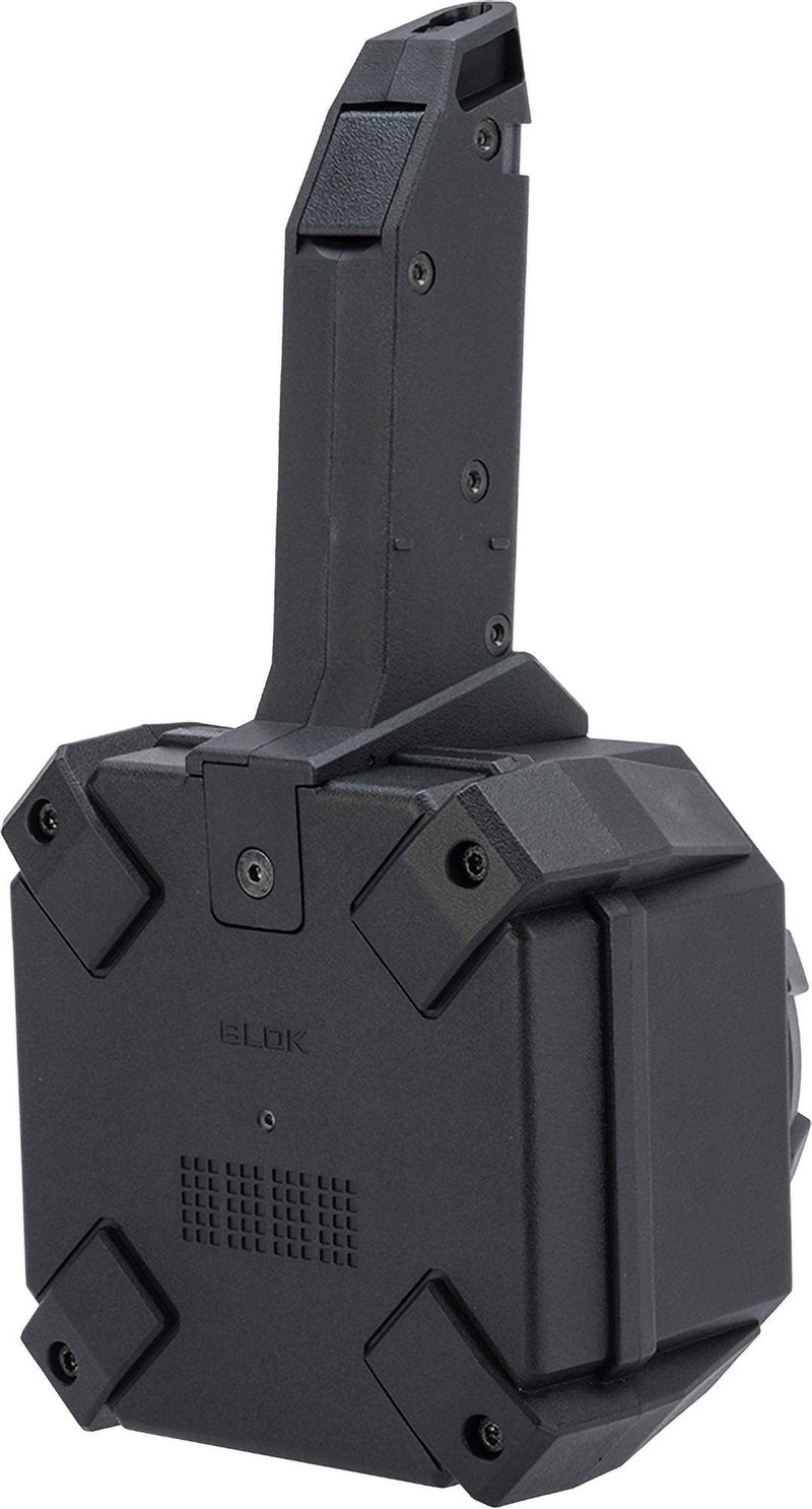 Evike Airsoft - Angel Custom 2000 Round Blok Firestorm AEG Airsoft Drum Flashmag (Color: Black/Vector)