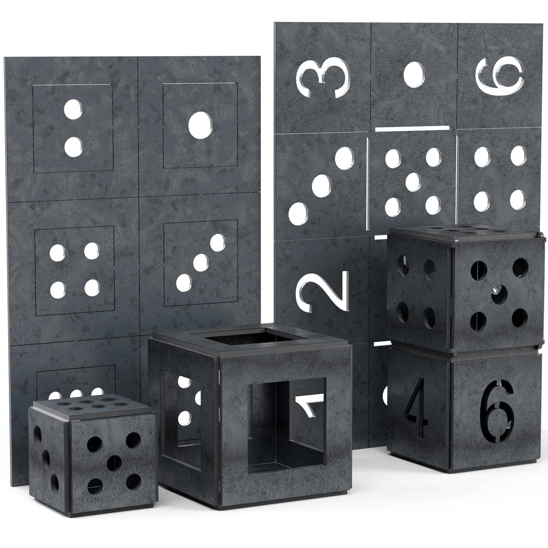 WelderElite Welding Coupons 1/8" Welding Practice Kit 11 Gauge Beginners Welding Mild Steel Sheet Can Be Used to Make 3 Dice and 1 Cube Frame