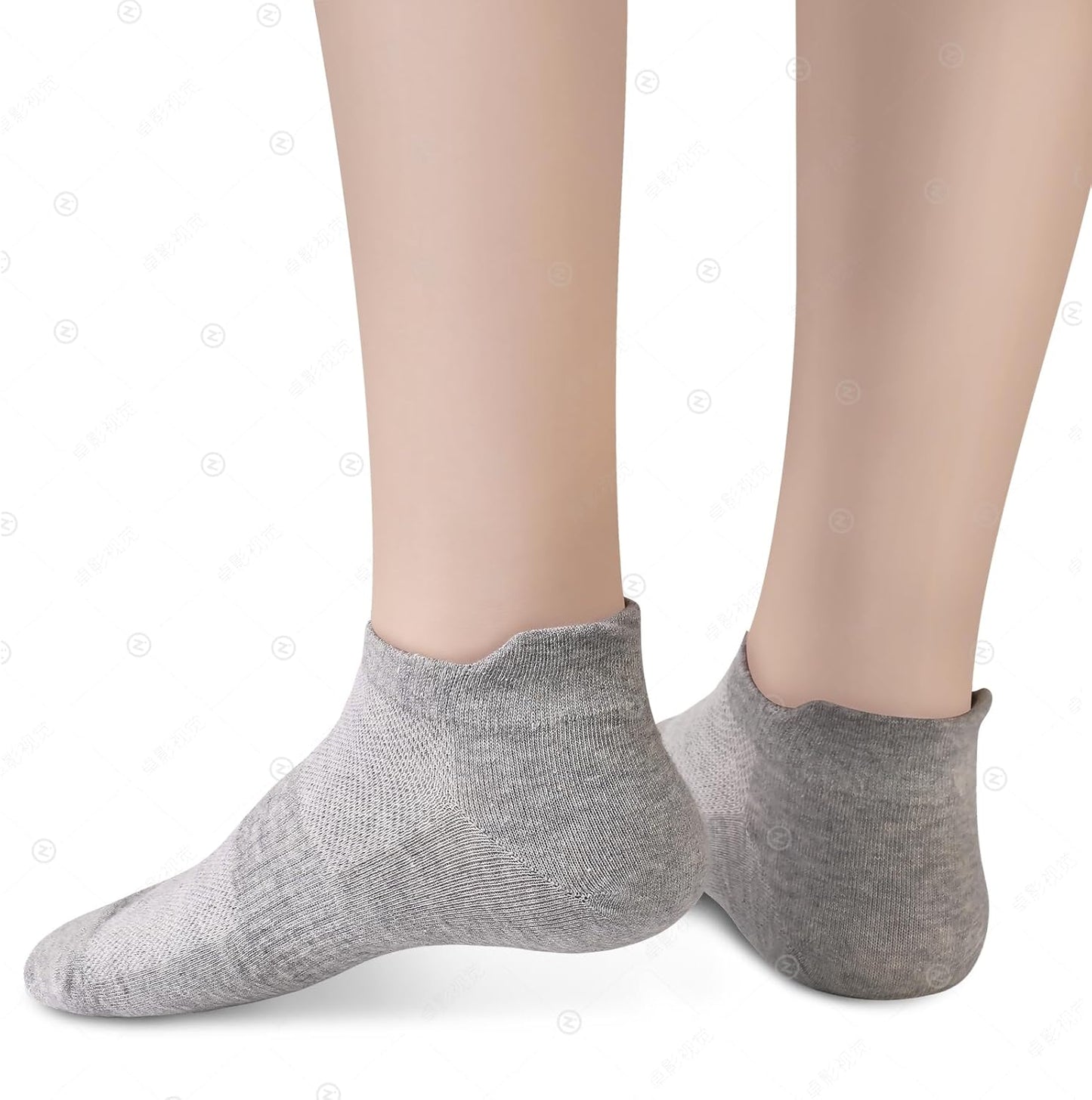Sallking Women's Ankle Cotton Socks - Soft No Show Athletic Socks | 6 Pairs in White