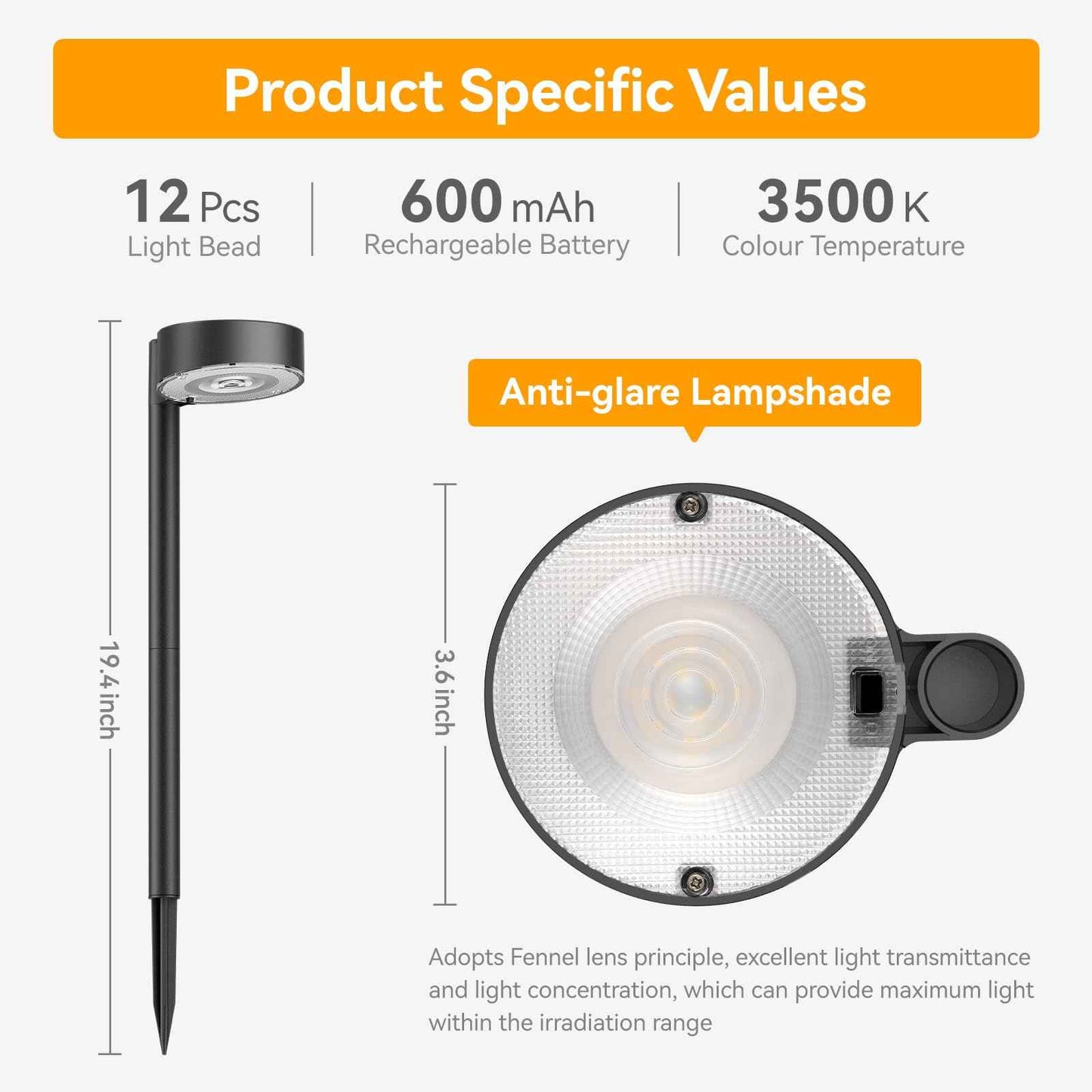 Ahaorigin 12 Pack Solar Pathway Lights Outdoor, 12 Brighter LED Solar Lights Outdoor Waterproof, Up to 12 Hrs Modern Solar Powered Path Light for Yard Garden Walkway Driveway