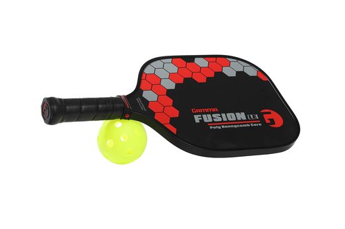 Gamma Sports 2.0 Pickleball Paddles: Mens and Womens Textured Fiberglass Face Pickle-Ball Racquet - Indoor and Outdoor Racket: Fusion Red, ~8 oz