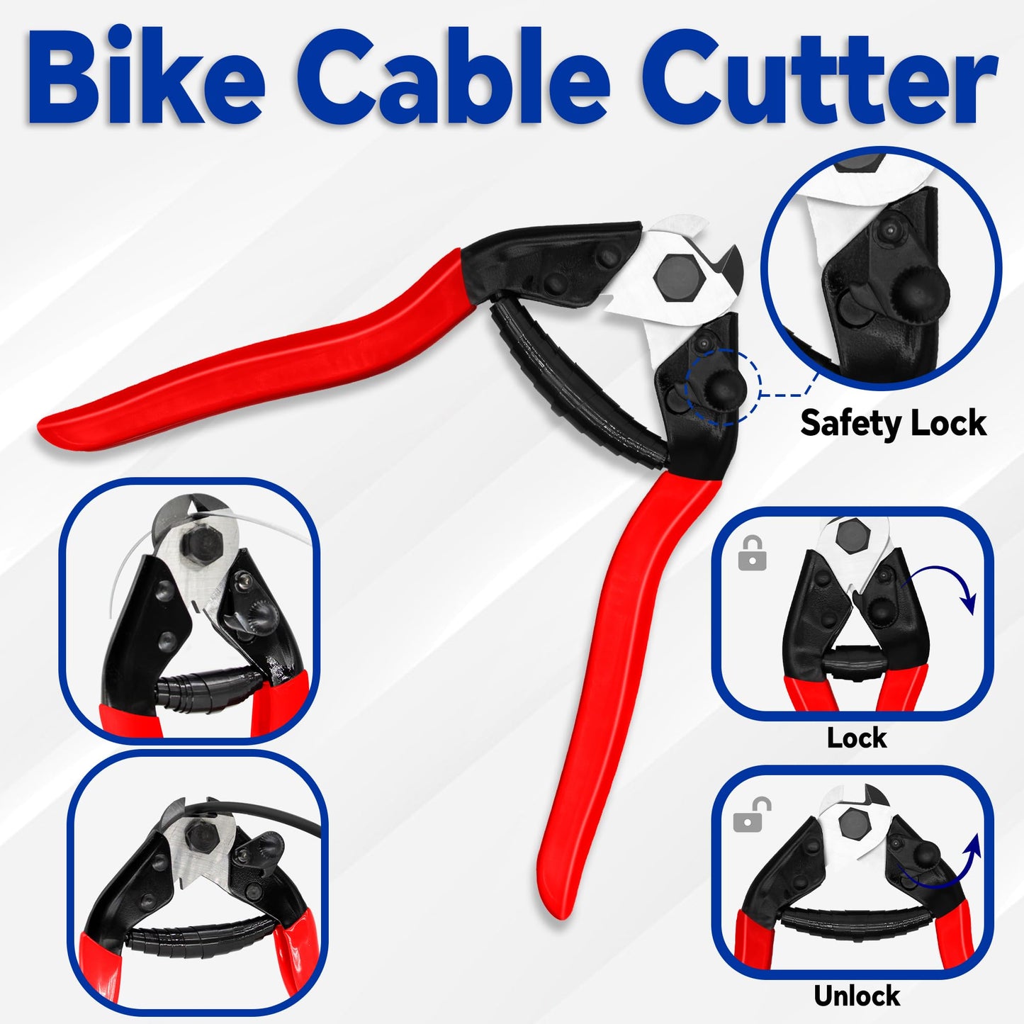 103pcs Universal Bike Brake Cable, Brake and Shift Cable Housing with Stainless Steel Line Cutter, Include End Caps, O-Rings, C Buckle, V-Brake Cable Guide