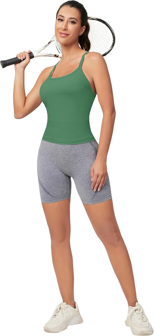 MathCat Workout Tank Tops - Sleeveless Gym Tops with Built-In Bra for Yoga & Fitness | Women's Athletic Wear