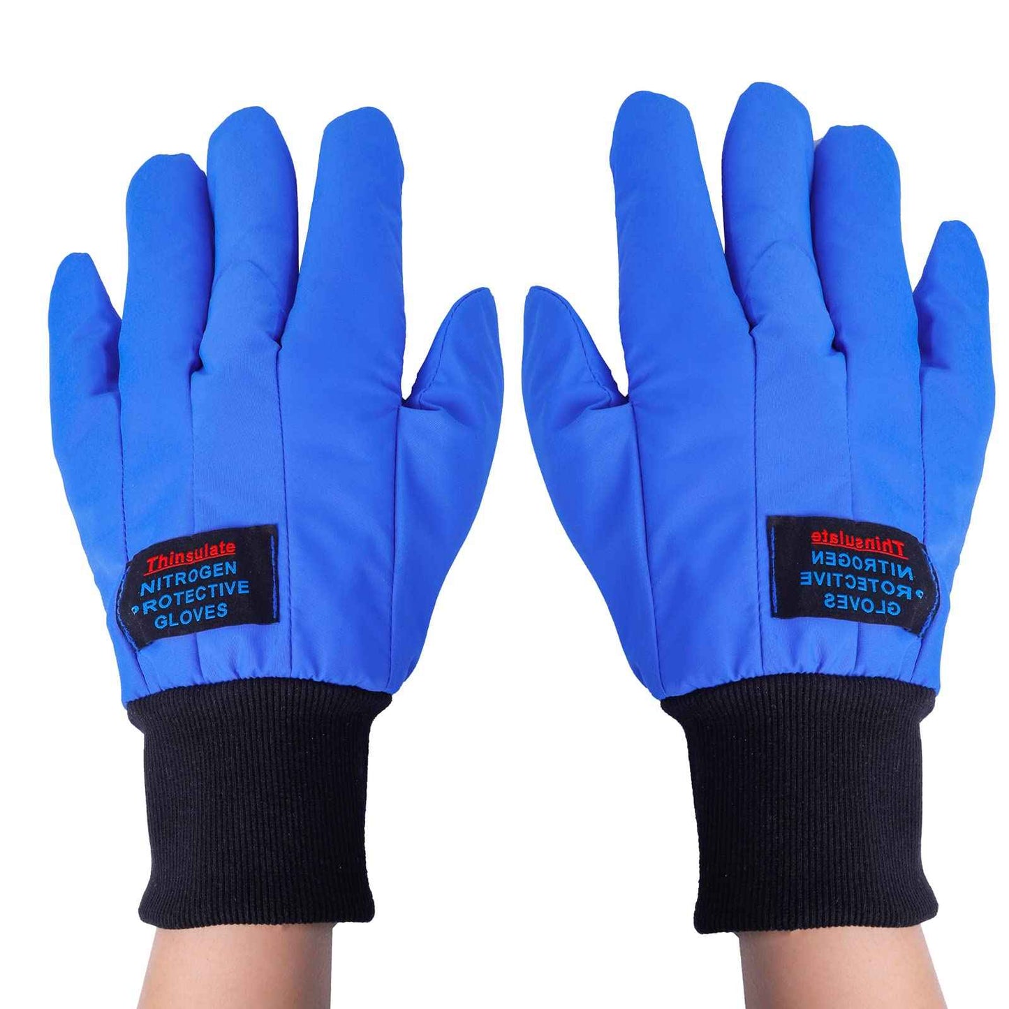 Sindayo -260°C/-436°F Cryogenic Gloves Low Temperature Liquid Nitrogen Protective Cold Storage Safety Frozen Gloves (Blue Wrist Length/13)