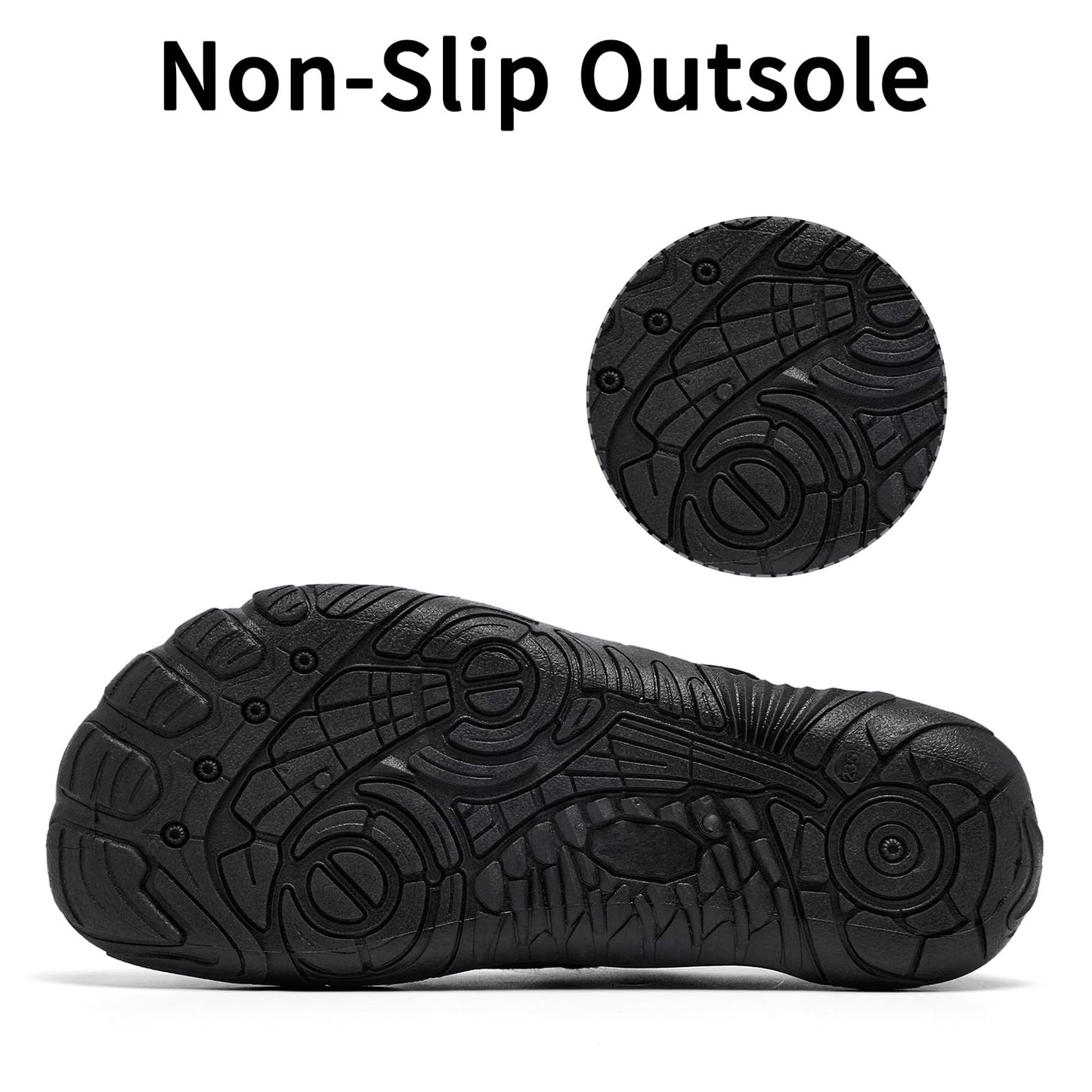 Limberun Kids Beach Pool Shoes - Breathable Sea Water Aqua Non-Slip Outdoor Indoor Boat Quick Dry Swimming Lightweight Shoes Black