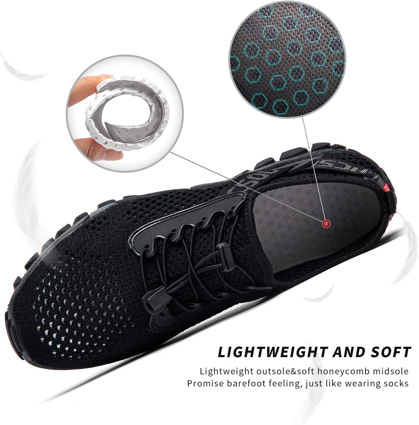 SOBASO Water Shoes - Quick-Drying Aqua Shoes for Men & Women | Ideal for Beach, Diving & Travel