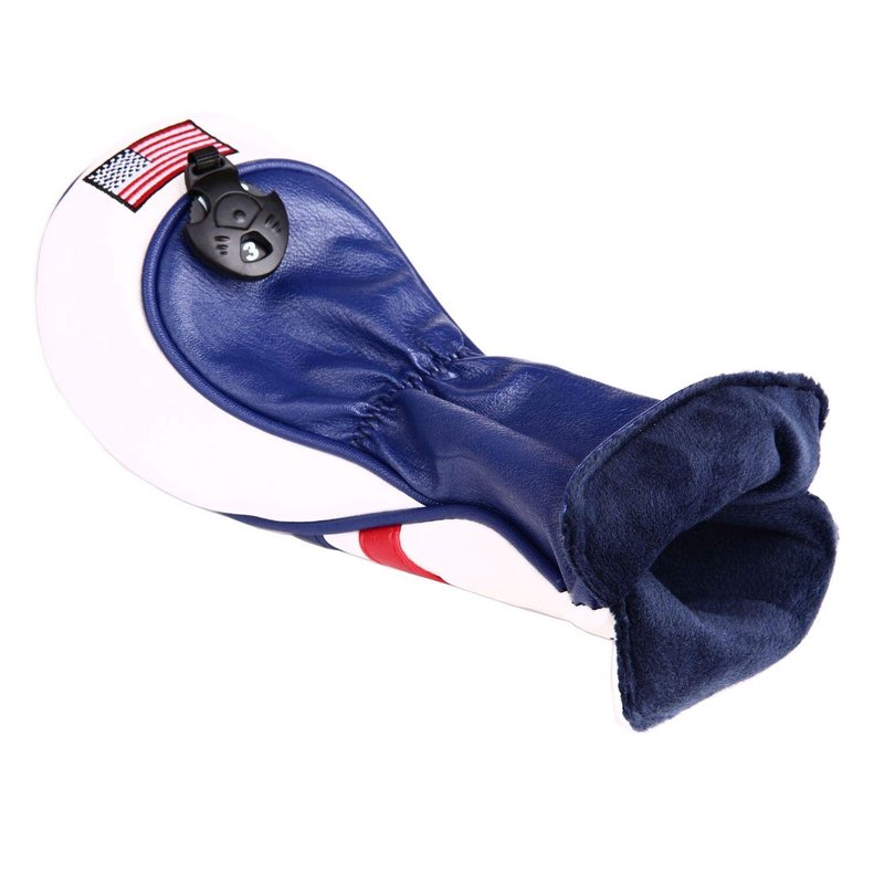 USA Stars and Stripes Golf Fairway Wood Head Covers with Interchangeable Number Tag Golf Builder