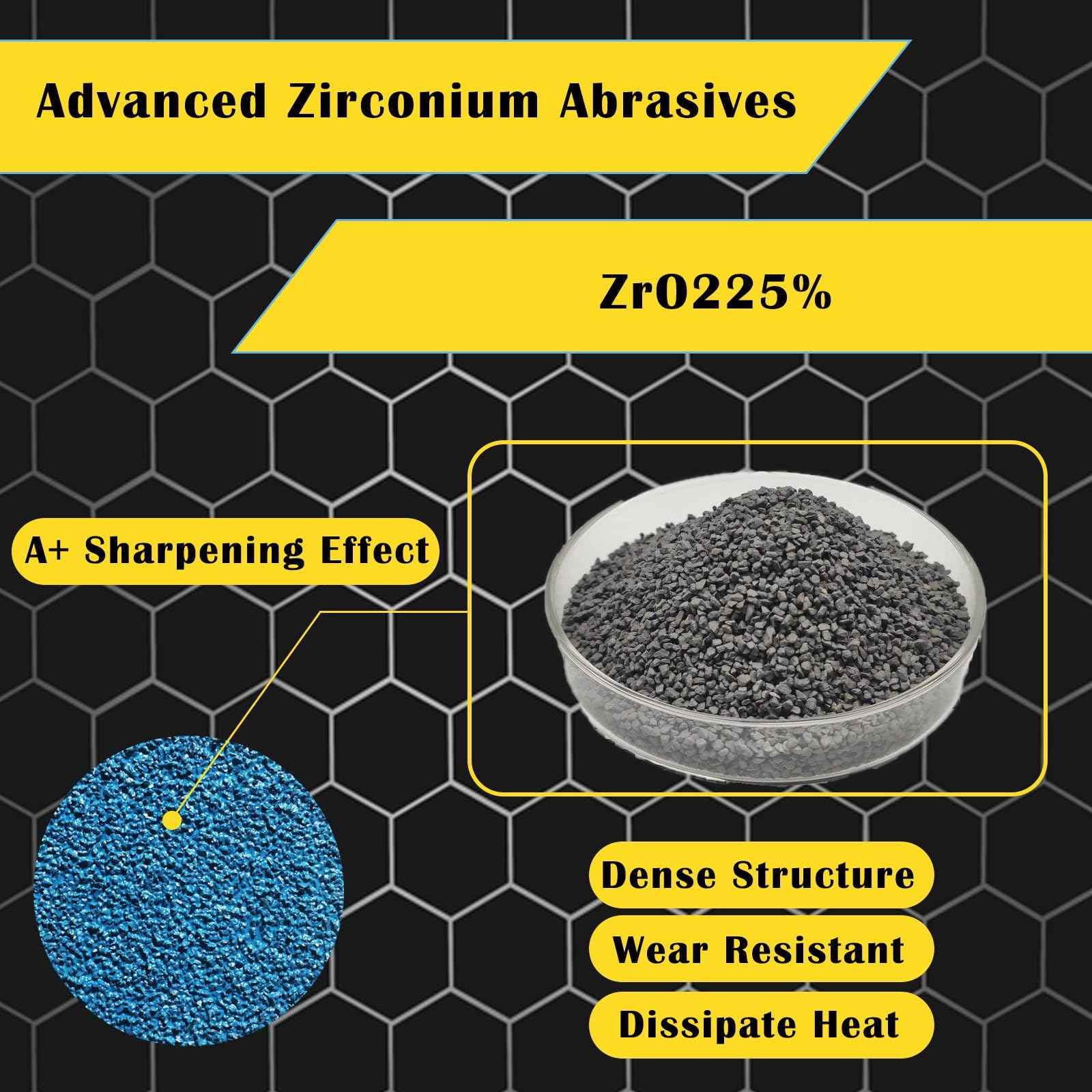 Crossarctic Zirconia 3 inch Sanding Disc R-Type Quick Change Disc(36 Grit) for Die Grinder - 25 Pack (Upgraded)