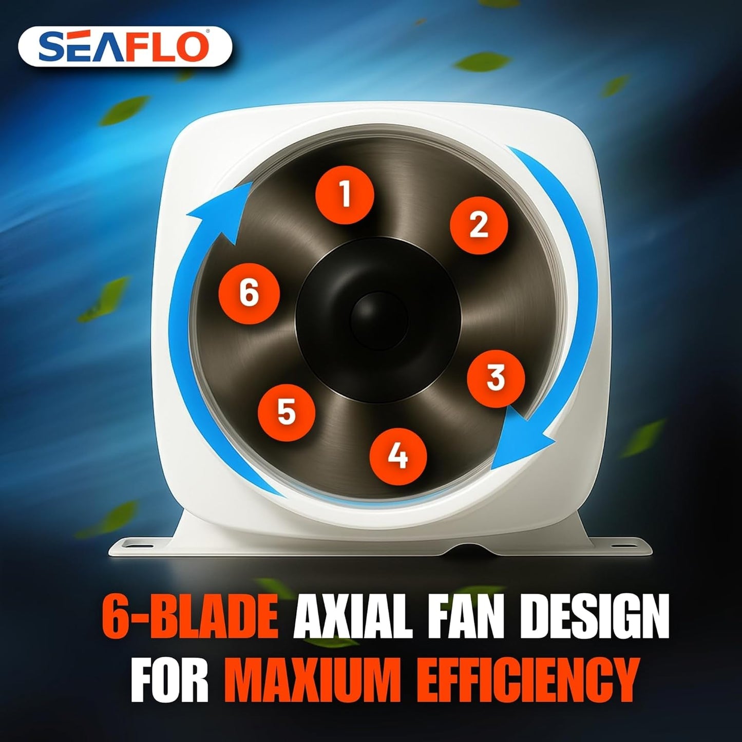 SEAFLO Marine Bilge Air Blowers - Ultra-Quiet 12V, 130-270 CFM | 3 or 4 Inch for Yacht & Sailboat - 4-Year Warranty