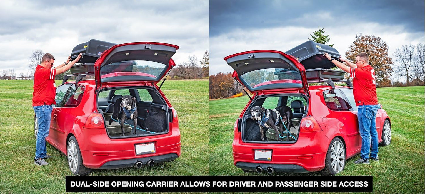 18 cu. ft. Rooftop Cargo Carrier, Weatherproof Lockable, 110 lb. Capacity