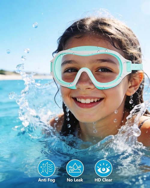 Aegend Swim Goggles for Kids 3-15 | Anti-Fog, UV Protection & Wide Vision - Waterproof Design