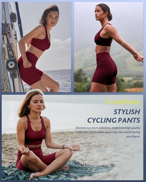 Campsnail Biker Shorts for Women - High Waisted Spandex with Pockets | Tummy Control, 3"/5"/8" Sizes