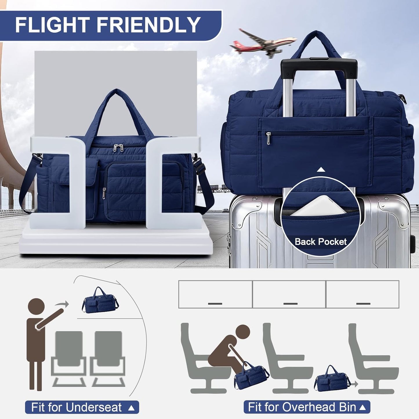 Skiennix Small Gym Bag - Women's Travel Duffle with Shoe Compartment | Perfect Weekender Accessory