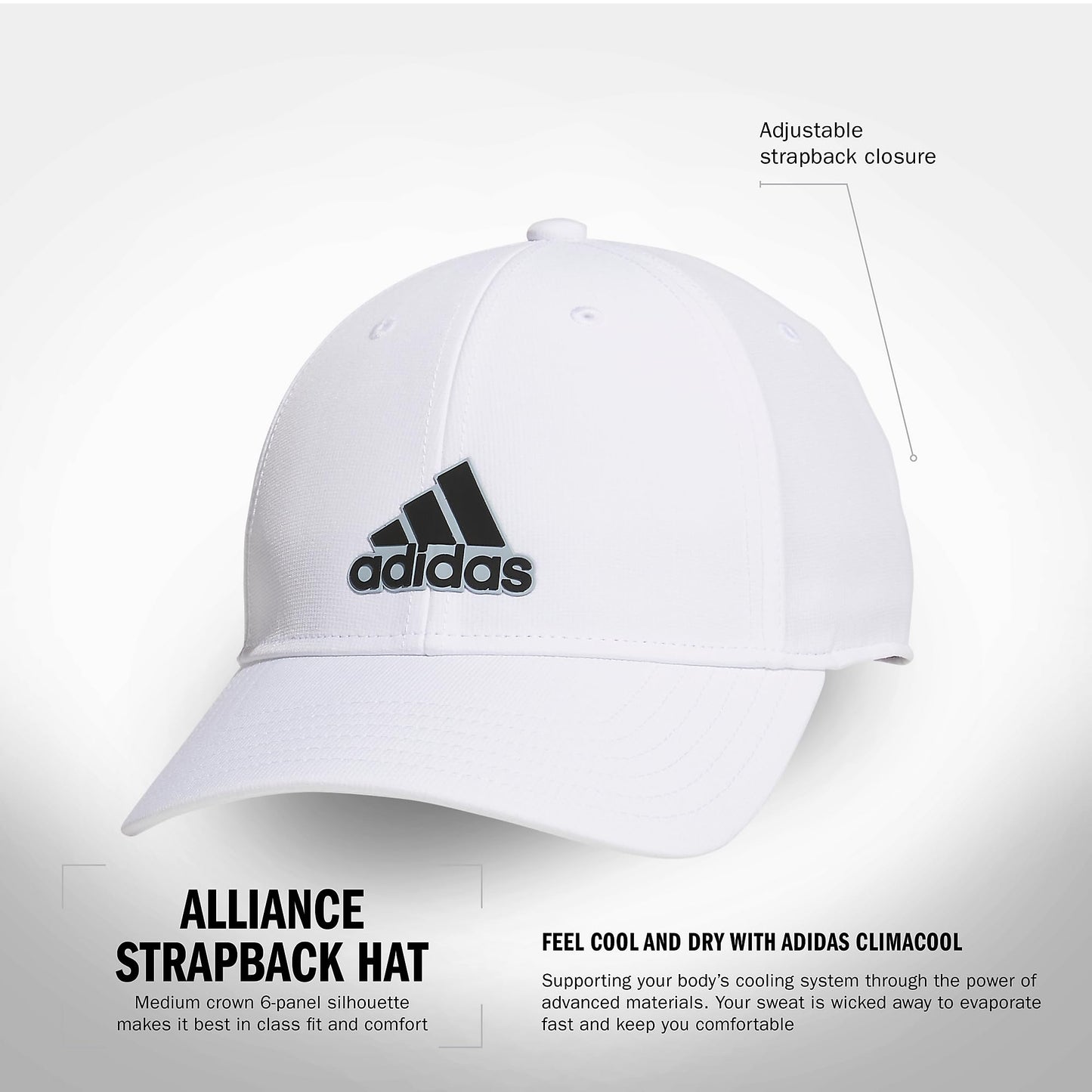 Alliance Medium Crown Structured Adjustable Fit Strapback Hat