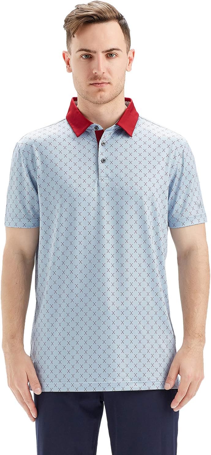 Skiennix Golf Shirt for Men - Dry Fit Short Sleeve Performance Polo | Moisture-Wicking Design