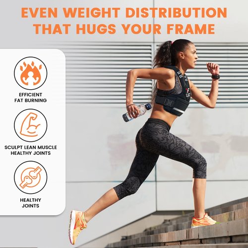 FUFF Weighted Vest Woman, 11-20 Lb Adjustable Weight Vest for Women Men, Female Strength Training Body Vest for Walking Exercise Running Workout