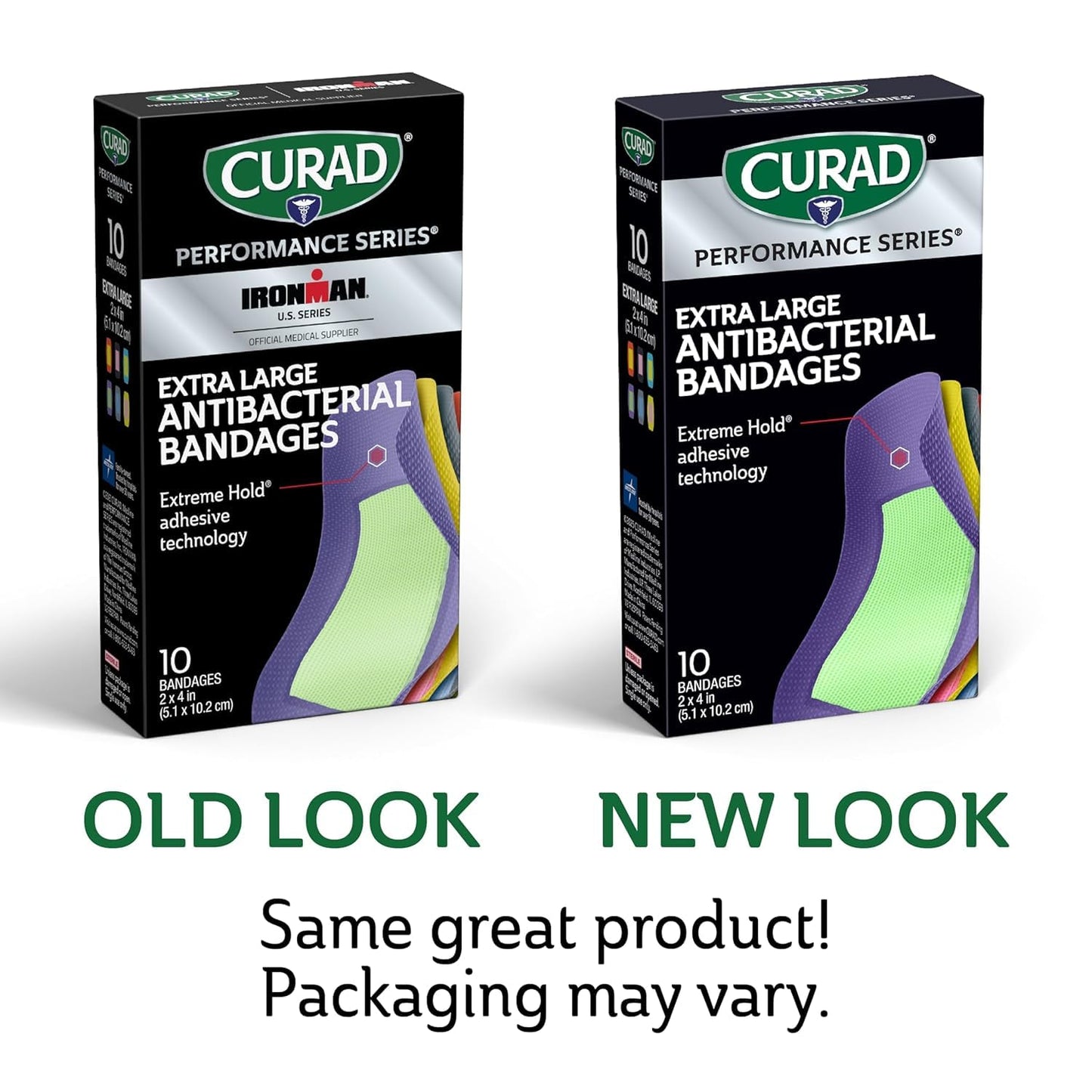 CURAD® Performance Series® Extra Large Antibacterial Bandages, Box of 10