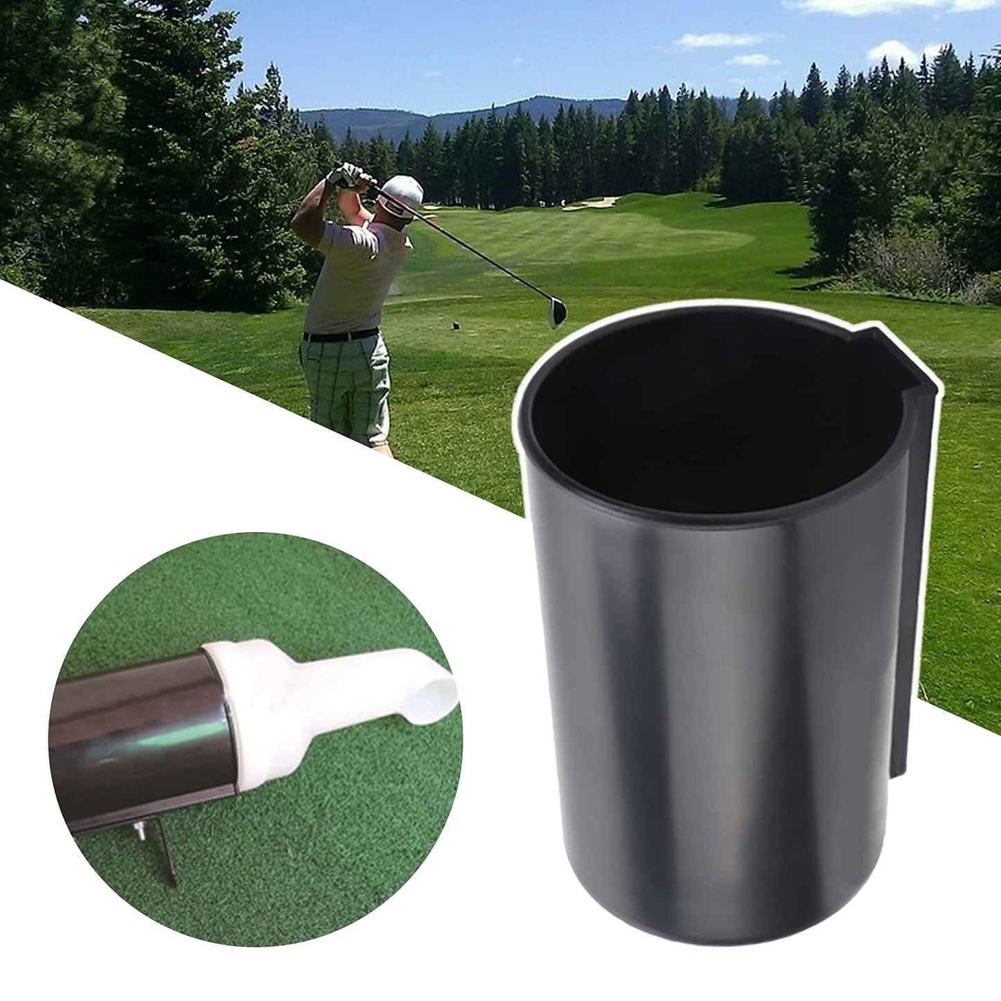 Golf Sand Bottle Holder, Durable Engineering Plastic Universal Golf Cart Accessory, Secure Fit for Golfers on Courses and Carts