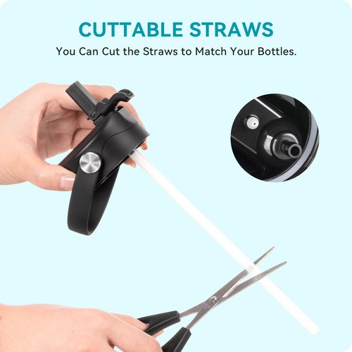 Soledea 2 PACK Flip Top Replacement Straw Lid for Hydro Flask Wide Mouth - Compatible with 12 16 18 20 32 40 64 oz, Flexible Handle, Leak-Proof Sport Cap Accessories