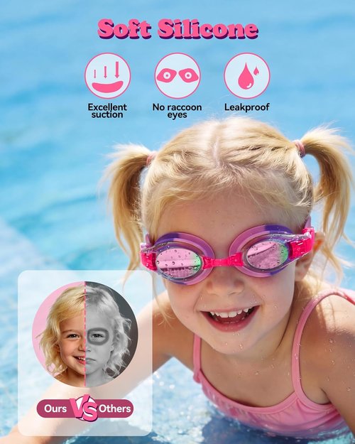 Aegend Kids Swimming Goggles - Anti-Fog, Waterproof & UV Protection | 2-Pack for Ages 4-16