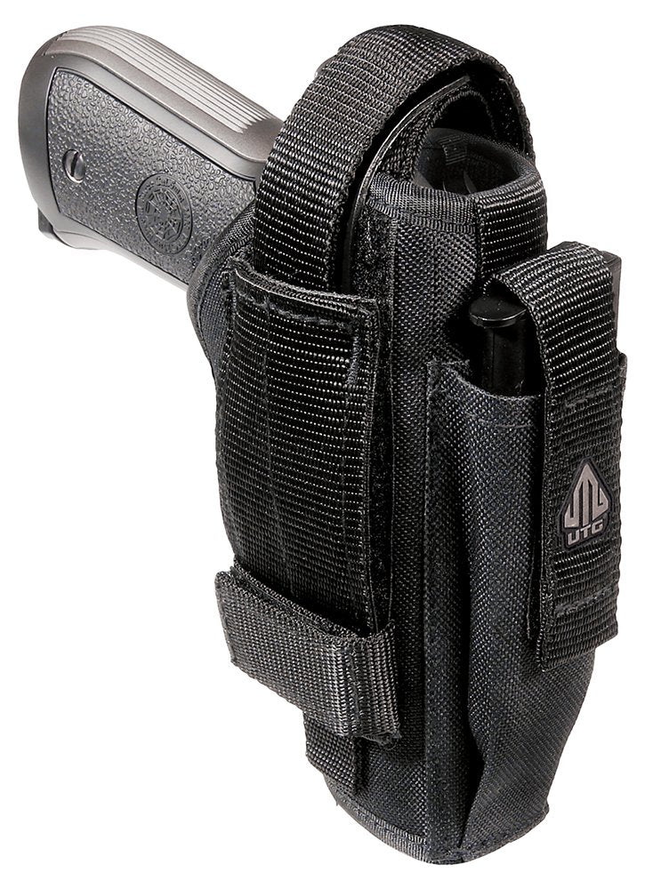 UTG LE Grade Ambidextrous Belt Holster, Black, Barrel Length: 6"