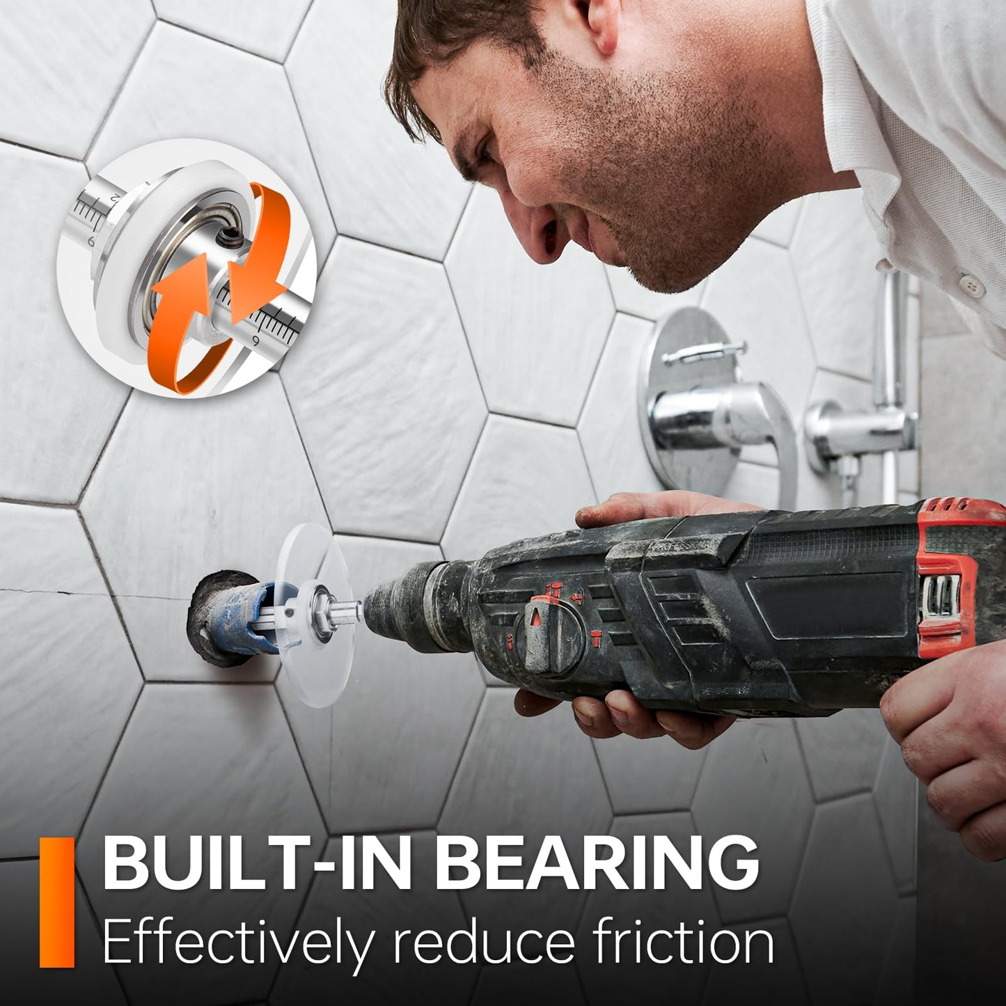 Inside Pipe Cutter for PVC Pipe, Cutter Tool Set with Scale Adjustable Depth Gauge, 5PCS Saw Blades and Hex Shank, Internal Plastic ABS Pipe Cutter Set