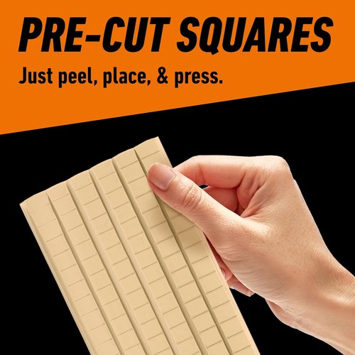 Gorilla Mounting Putty - Non-Toxic Removable & Repositionable Wall Putty | Natural Tan, 168 Pre-Cut Squares