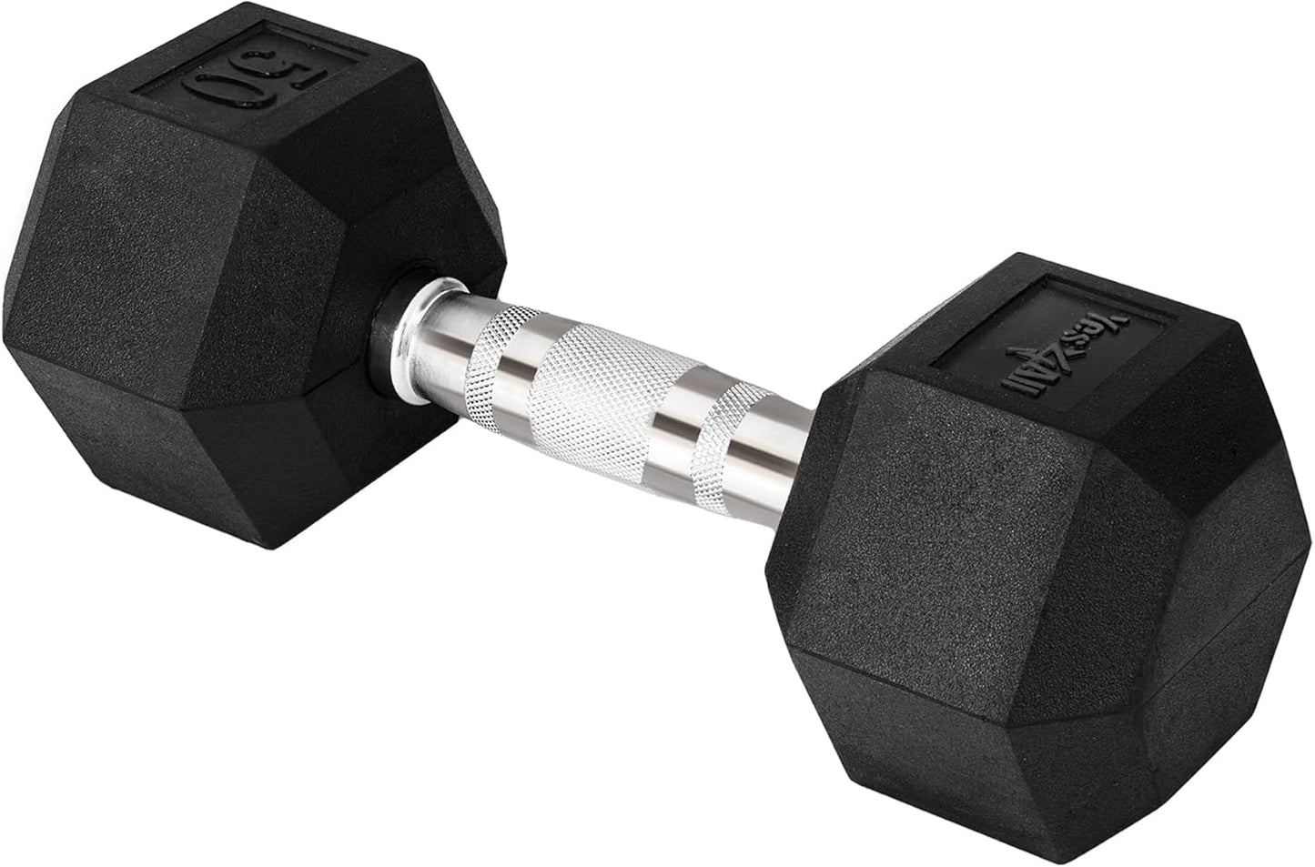 Yes4All Chrome Grip Hex Dumbbells - Anti-Slip Hand Weights 5-50 LBS | Perfect for Home Workouts